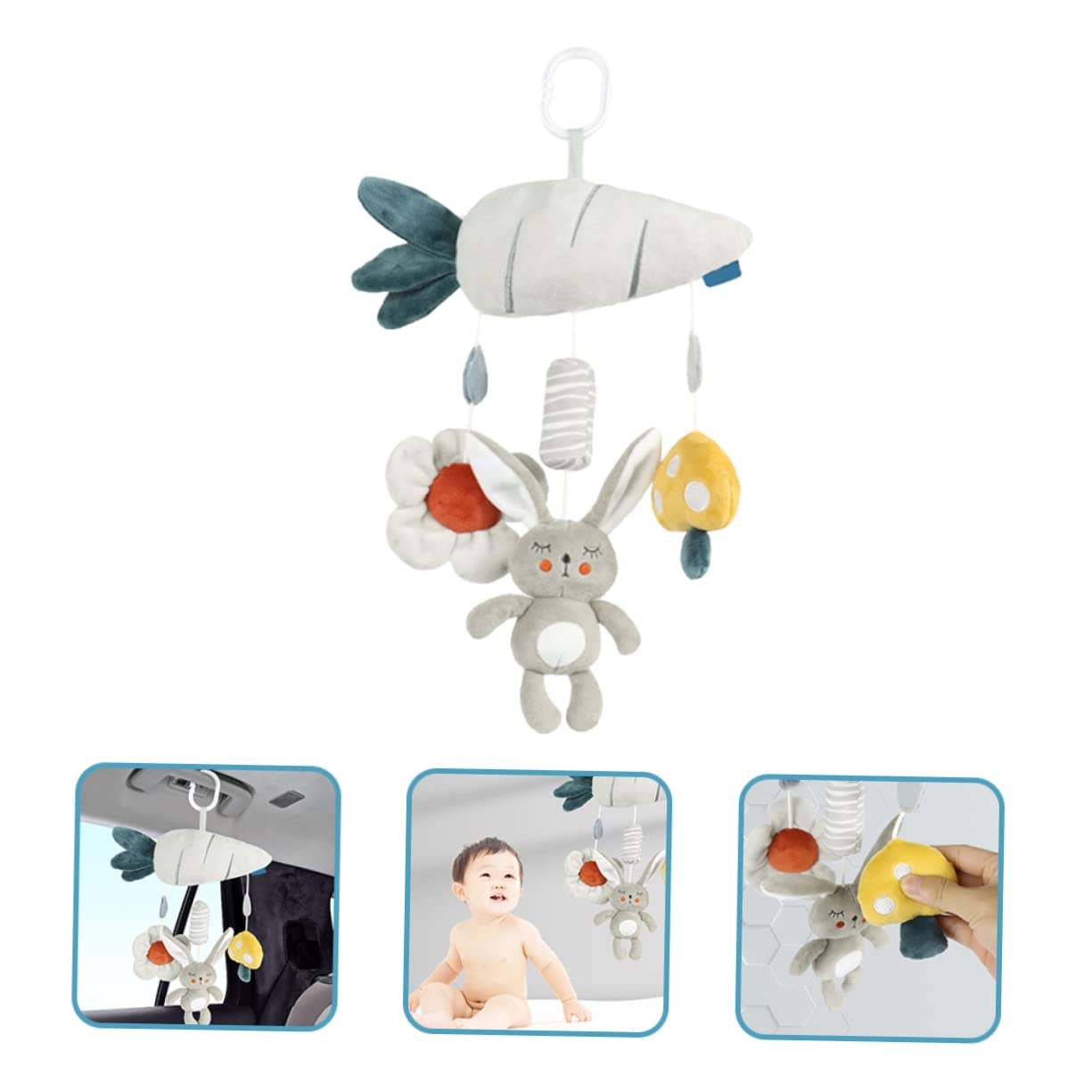 VICASKY 2 Pack Cartoon Pendant Wind Chimes - Scrunchie Plush Girl Hanging Toys, Soft PP Cotton for Nursery, Baby Room, Garden Decor & Gift Ideas