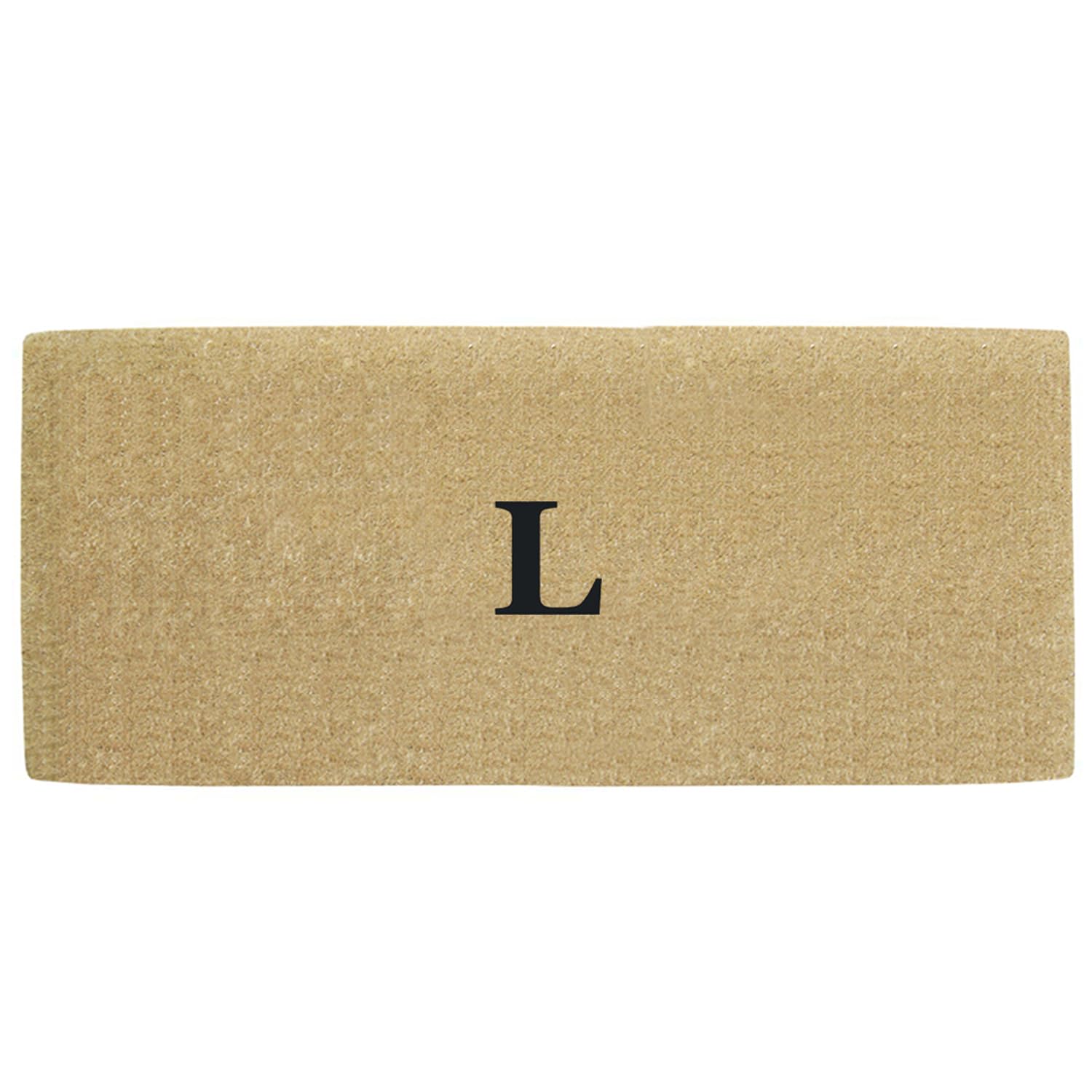 Personalized Monogram Coir Door Mat - Heavy Duty Natural Coco Fiber Welcome Mat, Handcrafted Durable Outdoor Rug, Eco-Friendly No Border Design (24