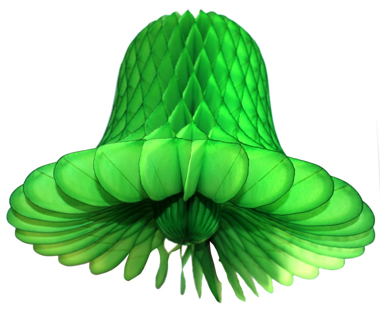 6-Pack Lime Green Honeycomb Tissue Paper Bells, 11-Inch Party Decorations - Perfect for Birthday, Wedding, Baby Shower & Holiday Celebrations