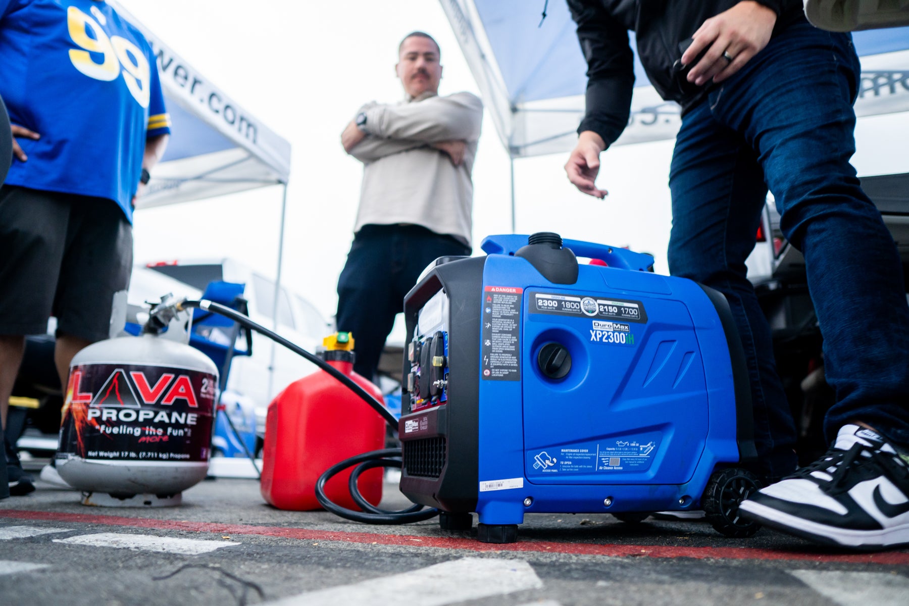 2300W Dual Fuel Portable Inverter Generator with CO Alert - Gas & Propane Powered for Camping, RV, Home Backup & Outdoor Power Supply
