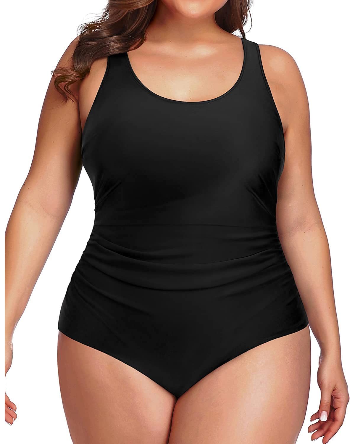 Daci Women's Plus Size One Piece Swimsuit - Backless Tummy Control Ruched Bathing Suit for Beach, Pool & Vacation | Flattering Swimwear for Curvy Women