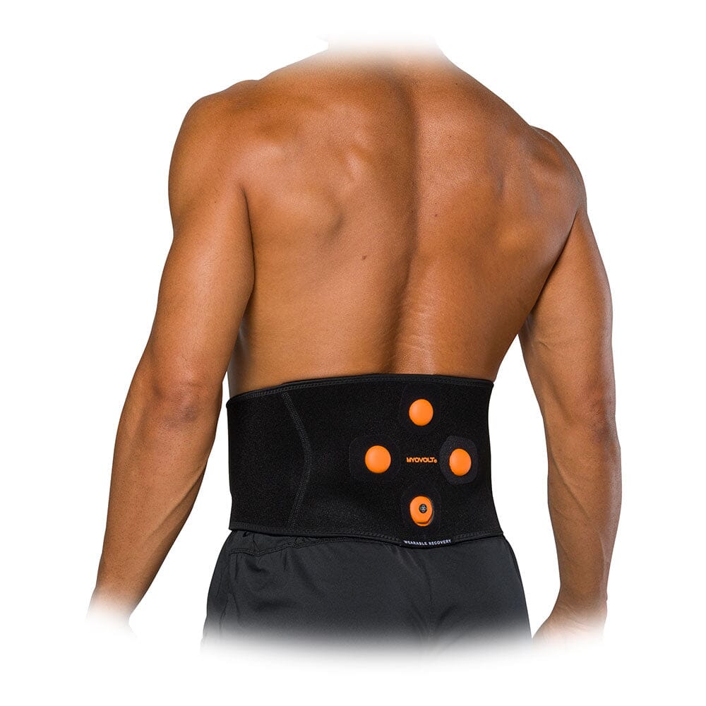 MYOVOLT® Wearable Vibration Recovery Back Wrap - Pain Relief & Muscle Recovery for Athletes & Back Pain Sufferers - Perfect for Post-Workout, Office Use & Chronic Pain Management