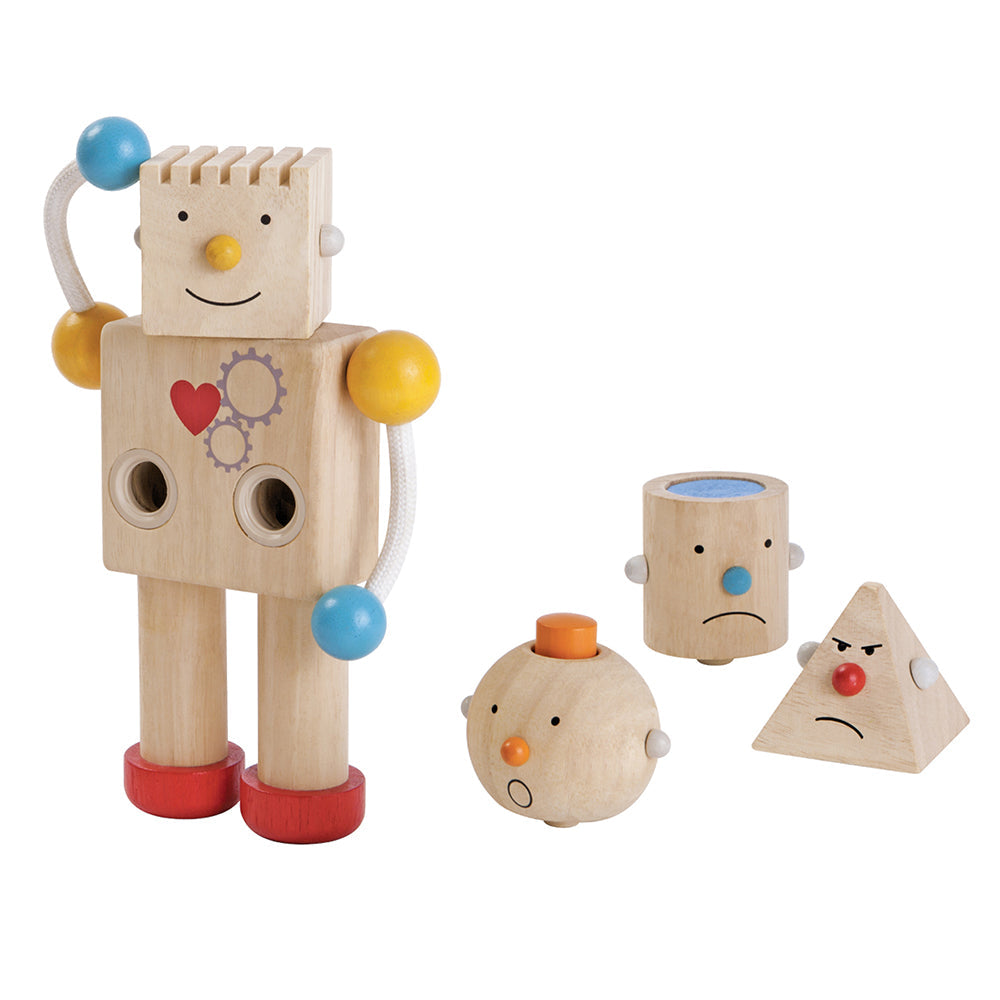Build Your Own Robot - Emotion Learning STEM Toy for Kids | Eco-Friendly Sustainable Wooden Educational Toy | Perfect for Classroom, Homeschool & Playroom Activities