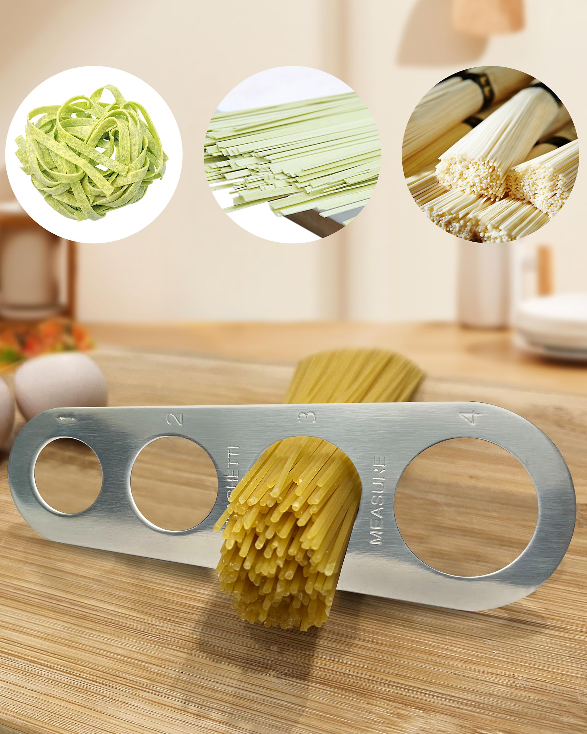 **YQBOOM Stainless Steel Spaghetti Measurer Tool - 2-Pack Pasta Portion Control for Perfect Spaghetti Portions | Ideal for Home Cooking, Meal Prep & Italian Cuisine Lovers**
