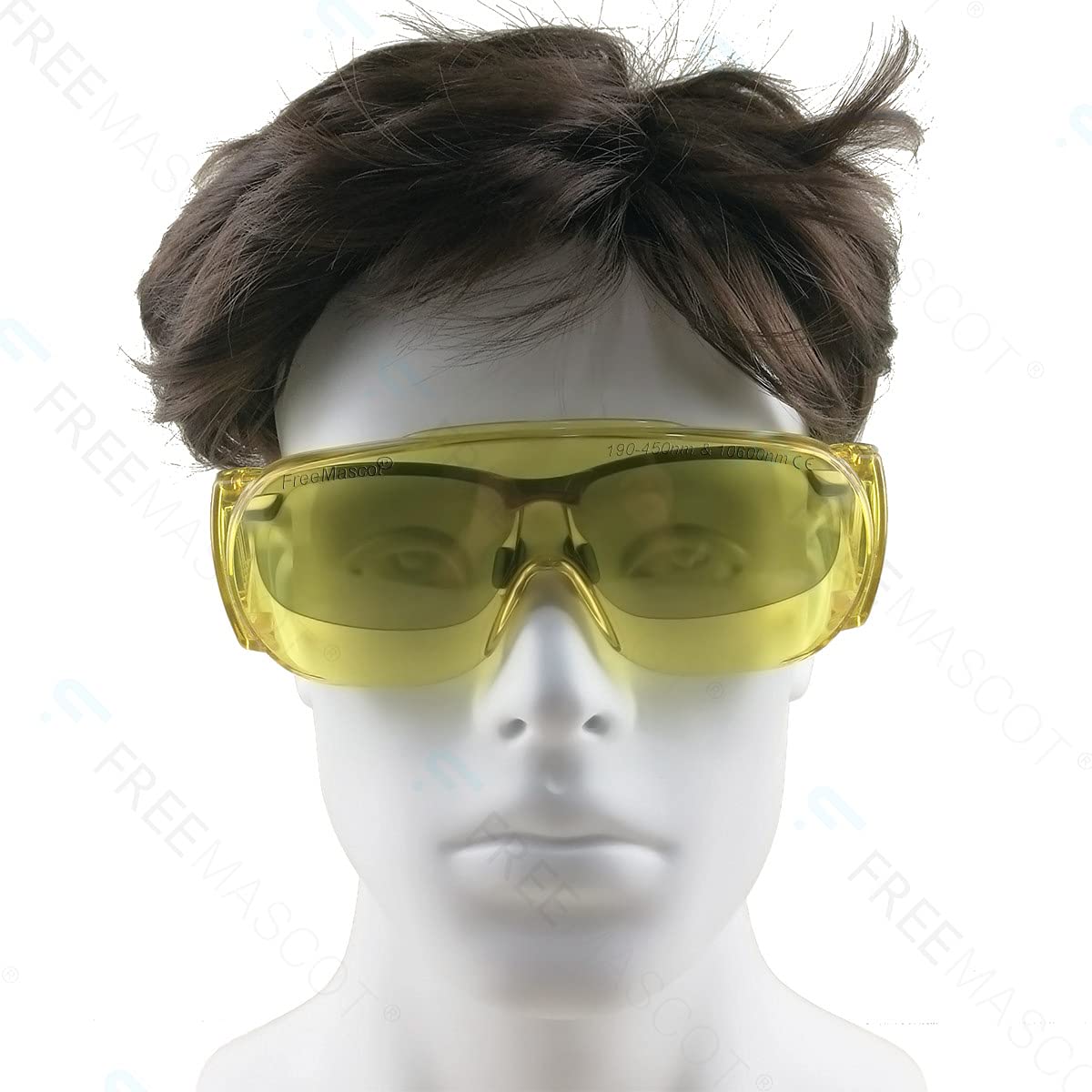FreeMascot OD 6+ Laser Safety Glasses - 190nm-450nm & 10600nm Wavelength Protection for UV/Blue/CO2 Lasers (275nm, 380nm, 405nm, 445nm, 10.6um) - Ideal for Laser Cutting, Engraving, Medical & Laboratory Use