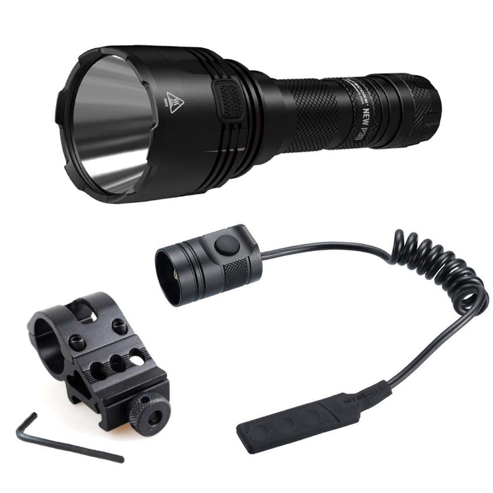 NITECORE P30 21700 Hunting Flashlight - 1000 Lumens USB-C Rechargeable with RSW3 Pressure Switch & Offset Mount - Perfect for Hunting, Camping, and Outdoor Adventures