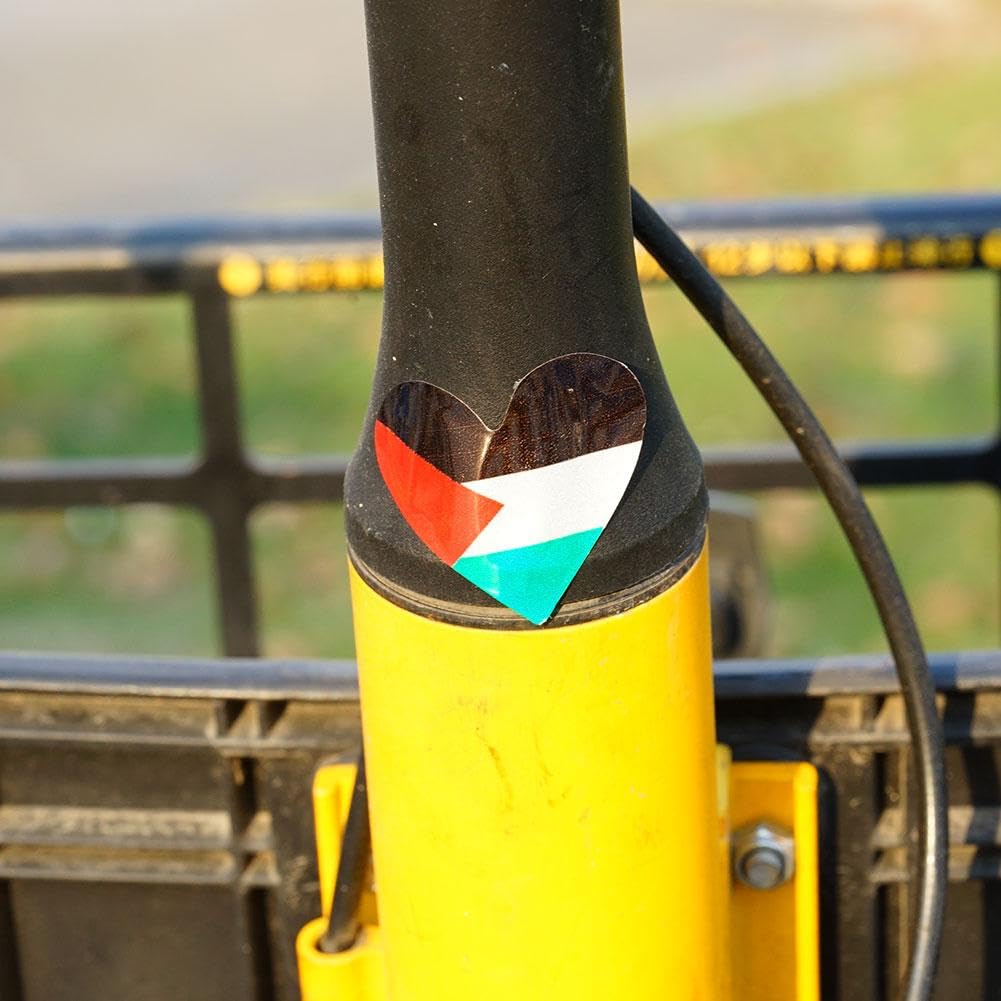 18 pcs Free Palestine Stickers - Heart Shaped Palestine Flag Car Decals, I Stand with Palestine Vinyl Stickers for Cars, Bikes, Laptops & Water Bottles | Show Support & Solidarity Decor