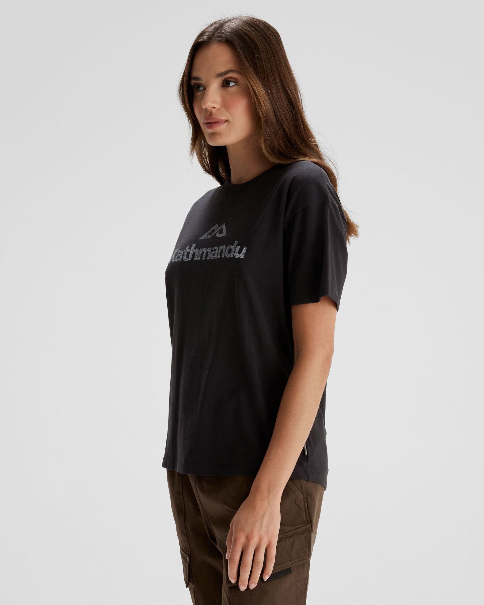 Women's Logo Organic Cotton T-Shirt - Black Stingray Design | Eco-Friendly Casual Wear for Everyday & Outings