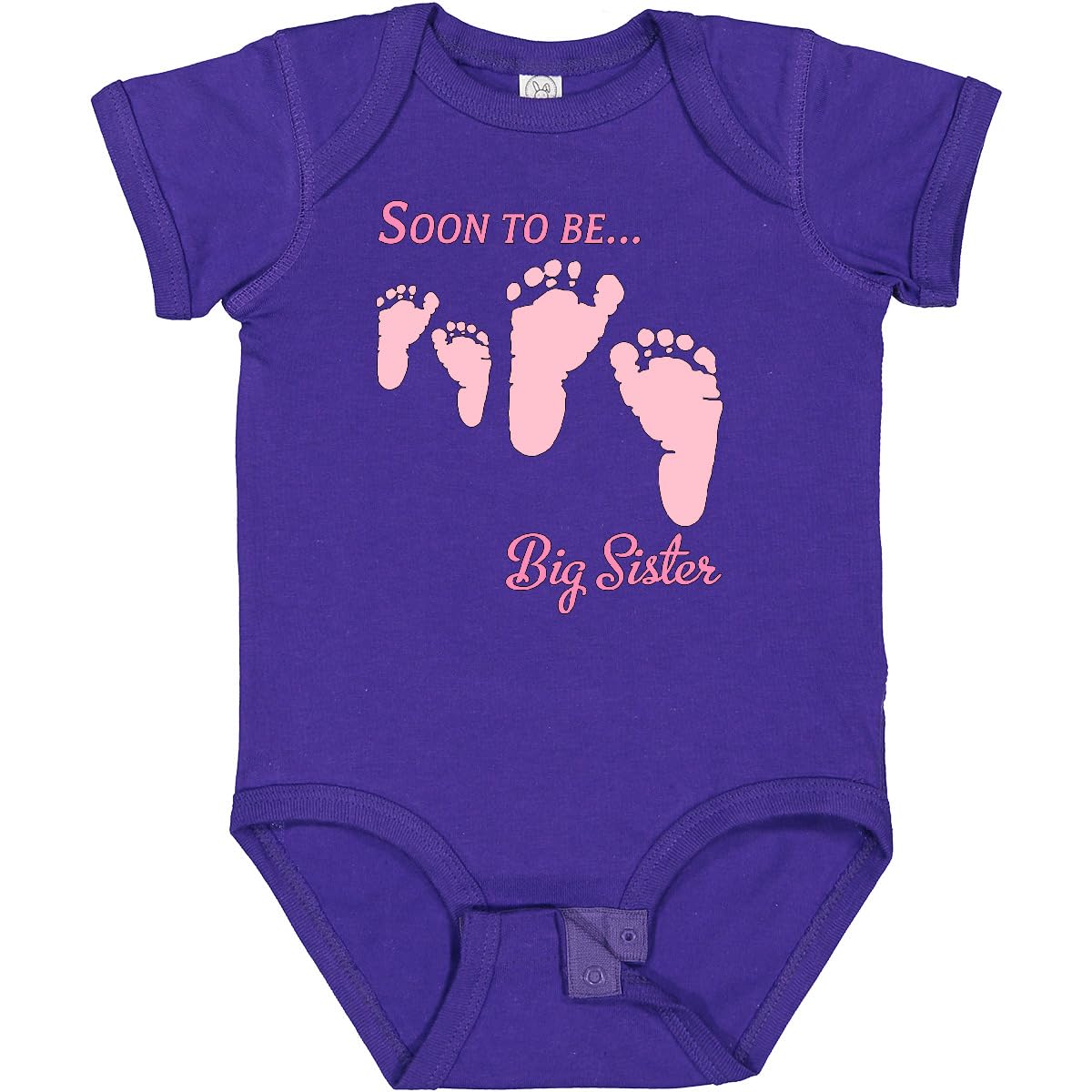 Inktastic Soon To Be Big Sister Baby Bodysuit - Cute Sibling Announcement Outfit for Newborns & Toddlers - Perfect for Gender Reveals, Baby Showers & Family Photos