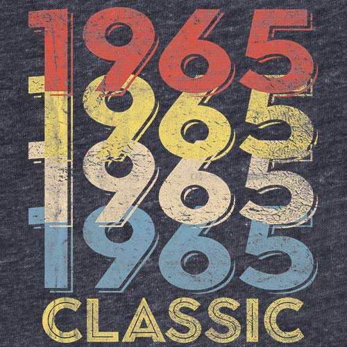 1965 Vintage 60th Birthday Gift for Men - Classic Retro T-Shirt | Perfect for Milestone Celebrations & Themed Parties