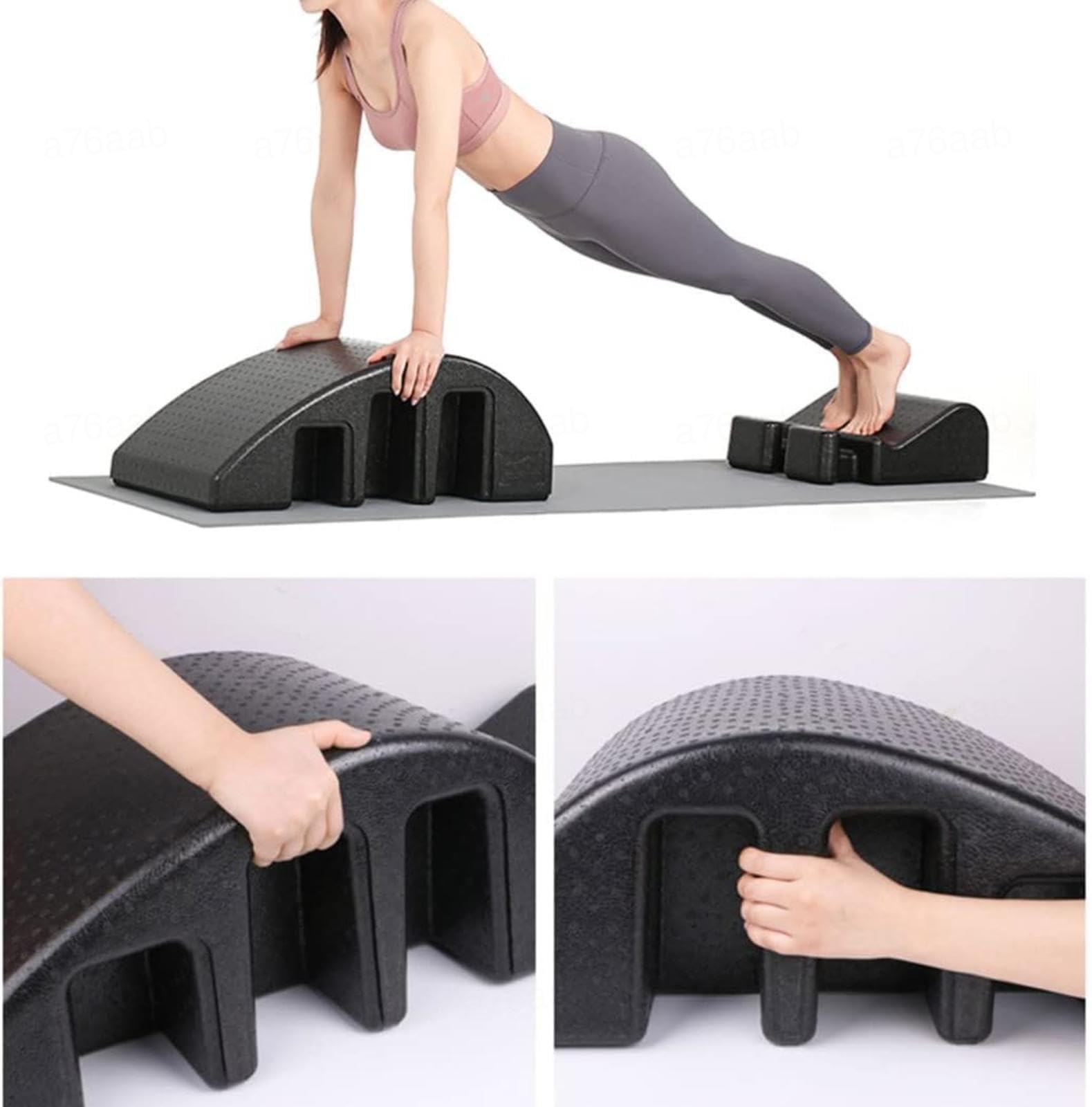 Balanced Pilates Arc Spine Corrector for Back Pain Relief - Yoga Wedge Massage Table for Spine Health, Core Strengthening & Stretching | Perfect for Home Pilates, Yoga Practice & Physical Therapy