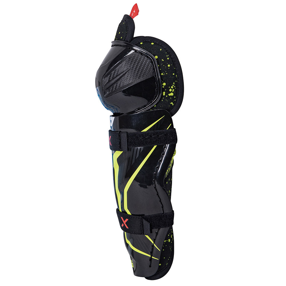 Bauer Vapor Velocity 2022 Youth Ice Hockey Shin Guards - Protective Gear for Kids Hockey Practice & Games - Perfect for Youth Hockey Players & Training Sessions