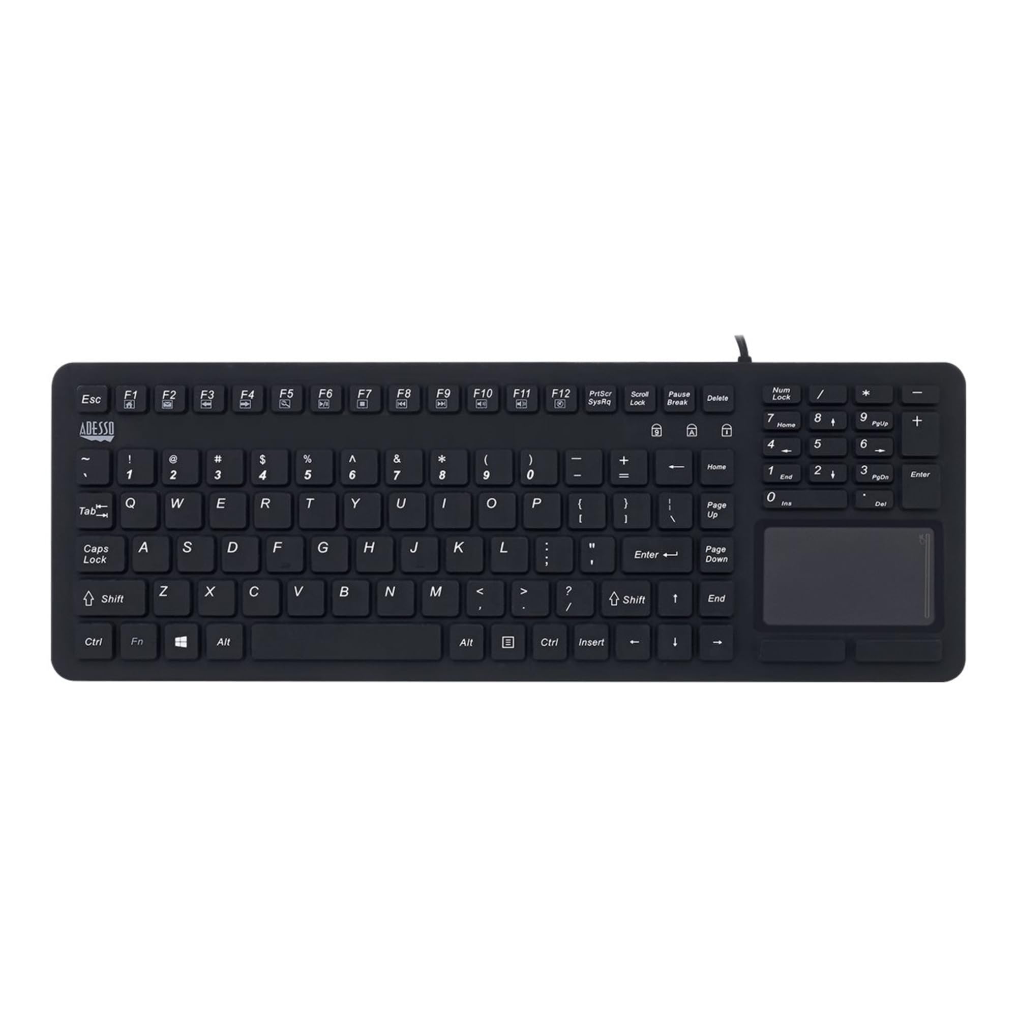 ADESSO Tru-Form Ergonomic USB Keyboard for Mac - Comfortable Wrist Support, Plug & Play - Perfect for Office Work, Coding & Long Typing Sessions