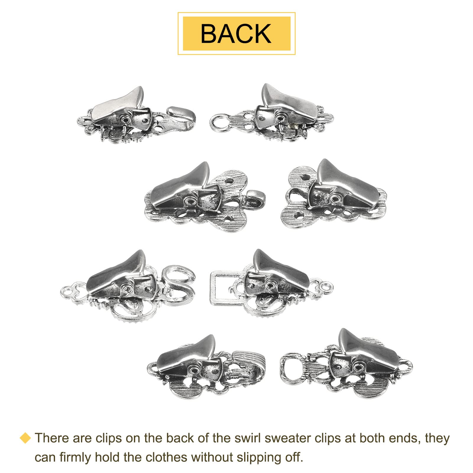 Vintage Sweater Clips for Women - Retro Cape Cloak Clasp, Cardigan & Shawl Collar Pin - Elegant Dress Shirt Brooch Clip | Perfect for Vintage Fashion, Office Wear & Special Occasions