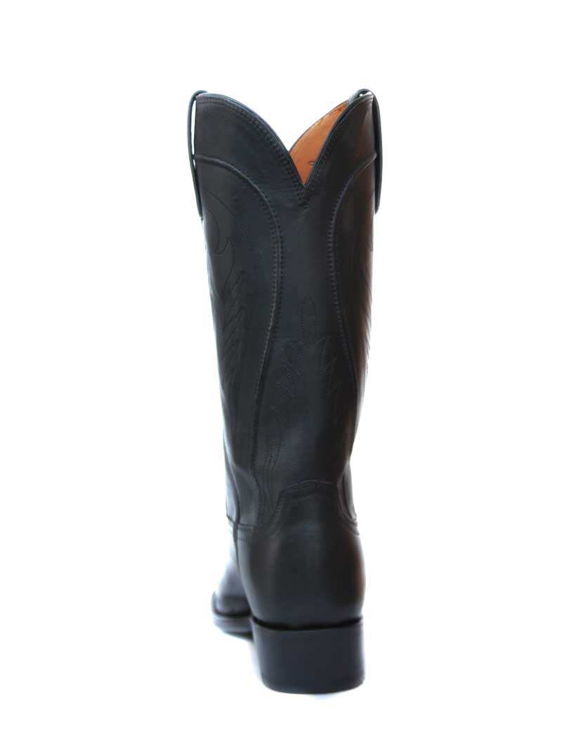 Lucchese N1597.R4 Men's Ranch Hand Western Boots - Black Burnished Leather Cowboy Boots for Riding, Dancing & Country Style Outfits