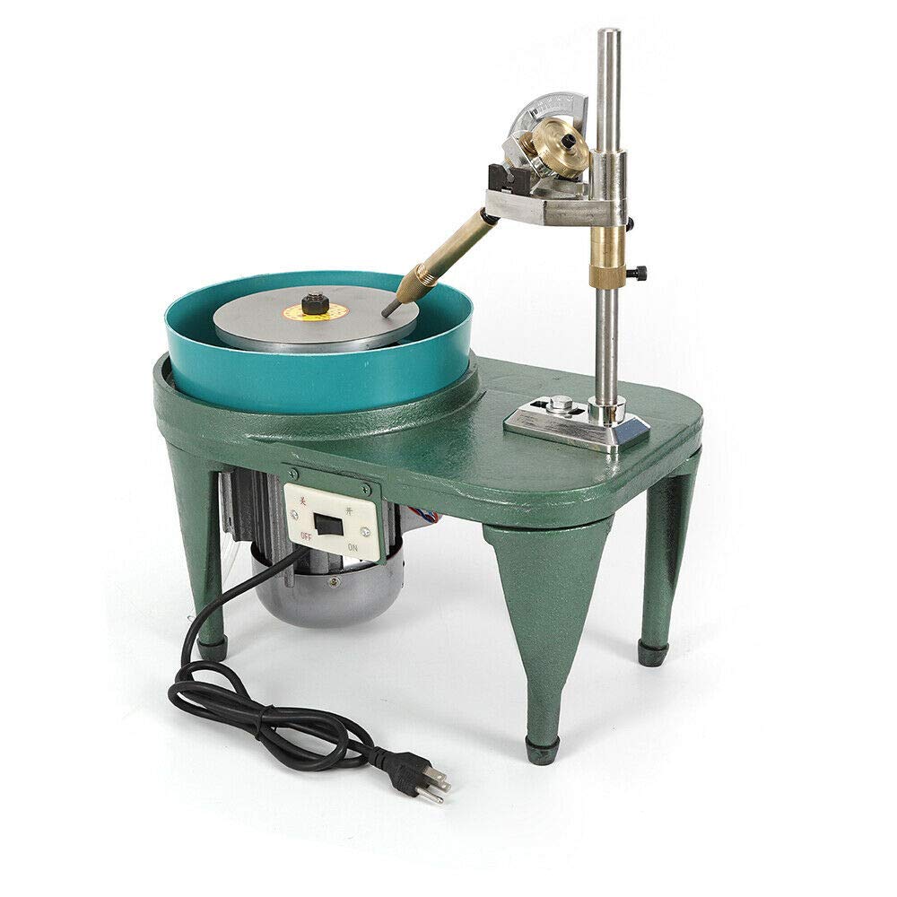 180W Gem Faceting Machine for Emerald & Jewelry - 2800RPM Rock Polishing Tool with Faceting Manipulator & Triangular Abrasive Wheels | Perfect for Lapidary, Gem Cutting, and DIY Jewelry Making