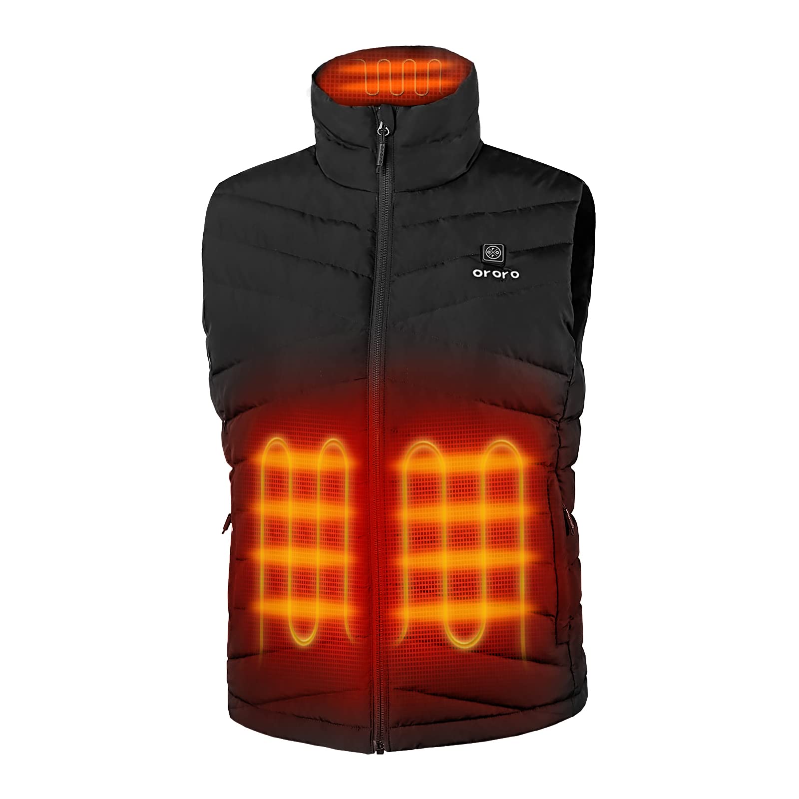 ORORO Women's Heated Down Vest with Battery Pack - Lightweight 800 Fill Power Winter Jacket for Outdoor Activities, Hiking & Cold Weather