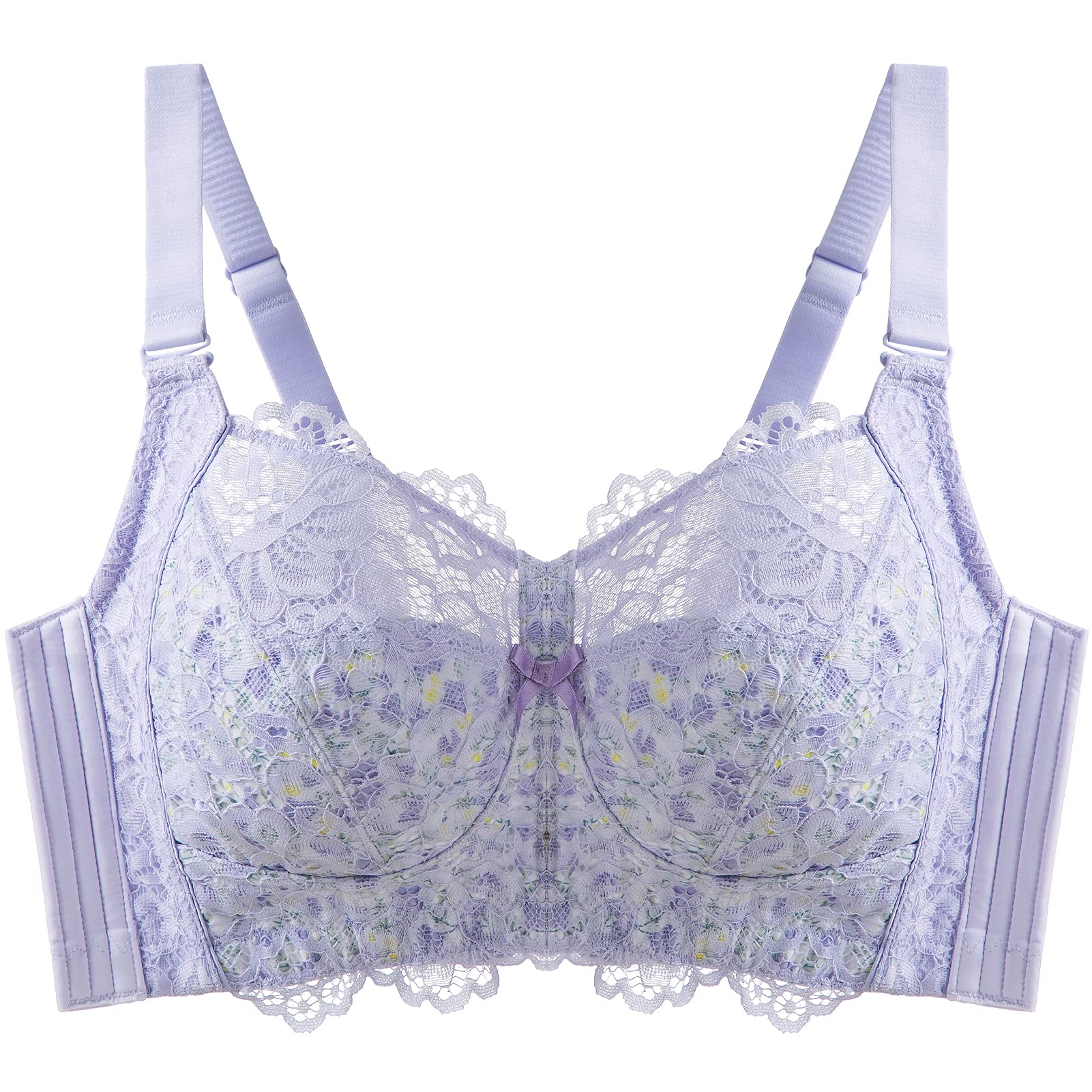 AILIVIN Women's Full Coverage Wireless Bras - Unpadded Minimizer Unlined Lace Bra for Everyday Comfort | Perfect for Work, Yoga & Relaxation