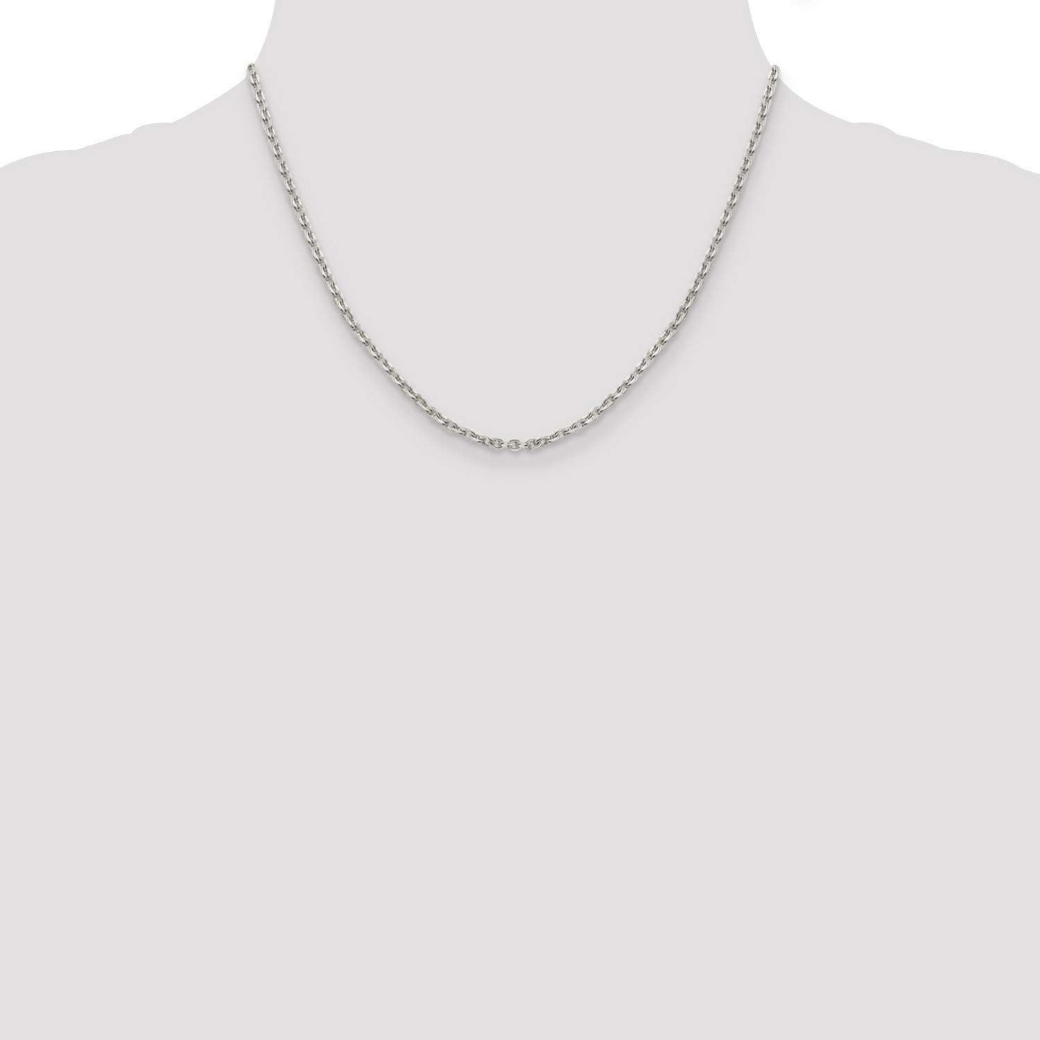 925 Sterling Silver Flat Link Cable Chain Necklace or Bracelet - Durable & Hypoallergenic Jewelry for Women, Men - Perfect for Everyday Wear, Gifts & Special Occasions