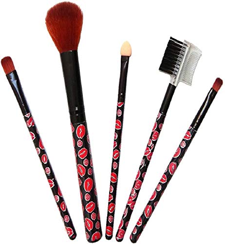 Professional 5-Piece Makeup Brush Set with Puff Sponge - SULTAN Accessories for Flawless Foundation, Contouring & Blending | Perfect for Home & Travel Makeup Kits