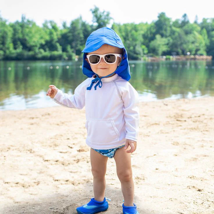 Green Sprouts UPF 50+ Baby Sun Protection Hat for Newborn to 4T - Soft Flap Play Hat for Outdoor Activities, Beach, Park & Summer Adventures