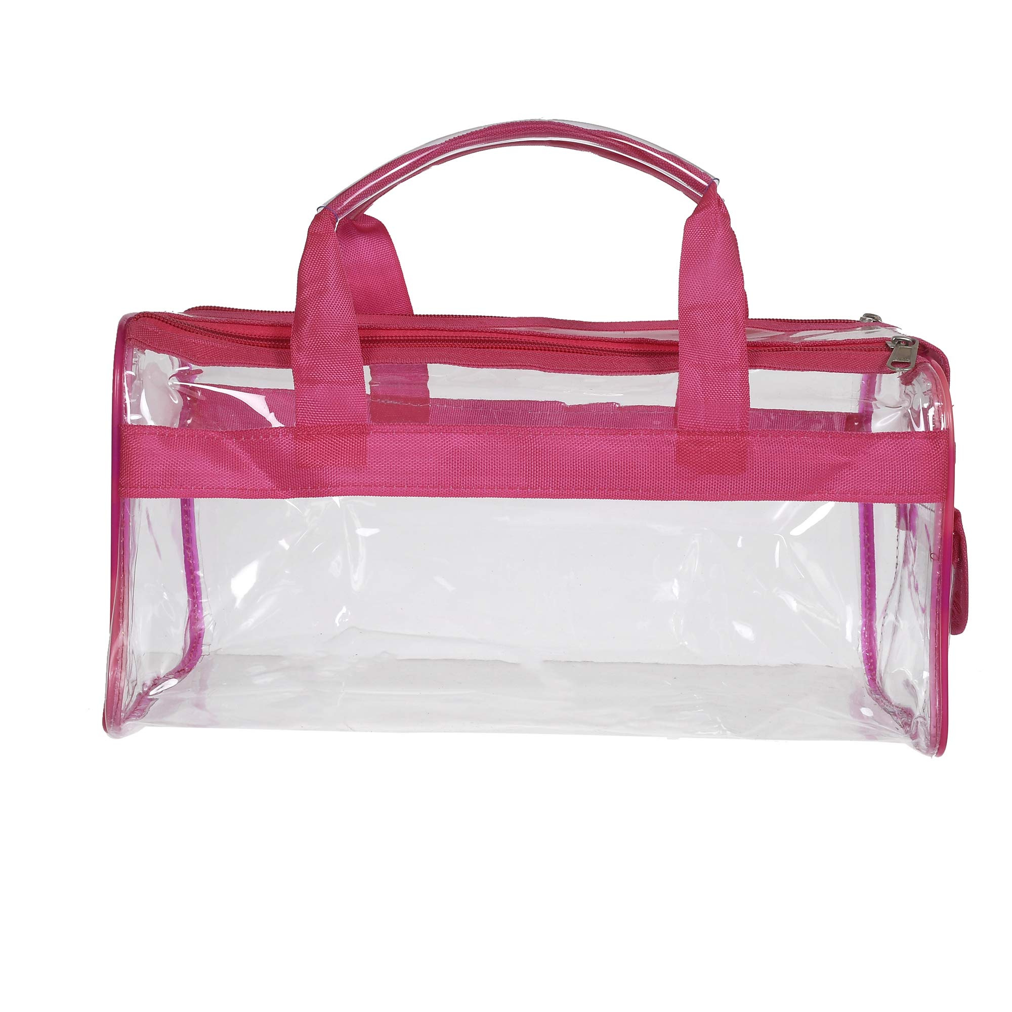 Kuber Industries Travel Toiletry Bag - Waterproof Cosmetic Pouch for Women & Men, Small Pink Organizer for Makeup, Shampoo, Toothbrush | Perfect for Vacation, Gym, Camping & Air Travel
