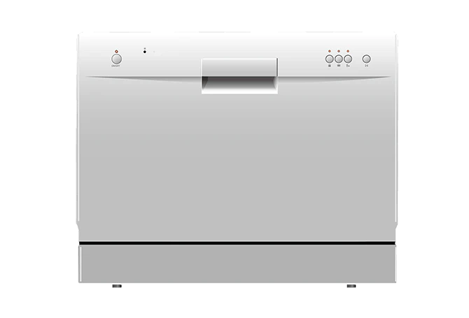 RCA RDW3208 24-Inch Portable Countertop Dishwasher in White - Compact & Energy Efficient for Small Kitchens, Apartments, and RVs