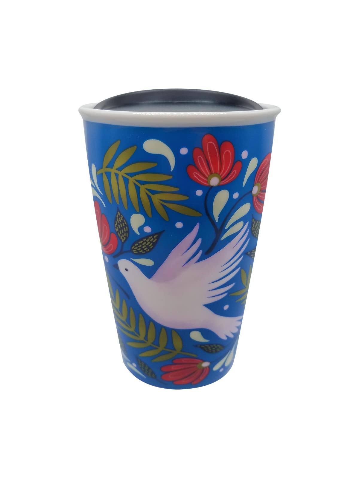 Starbucks 12 oz Ceramic Travel Mug with Splash Guard Lid - Perfect for Coffee, Tea & Hot Drinks On-The-Go