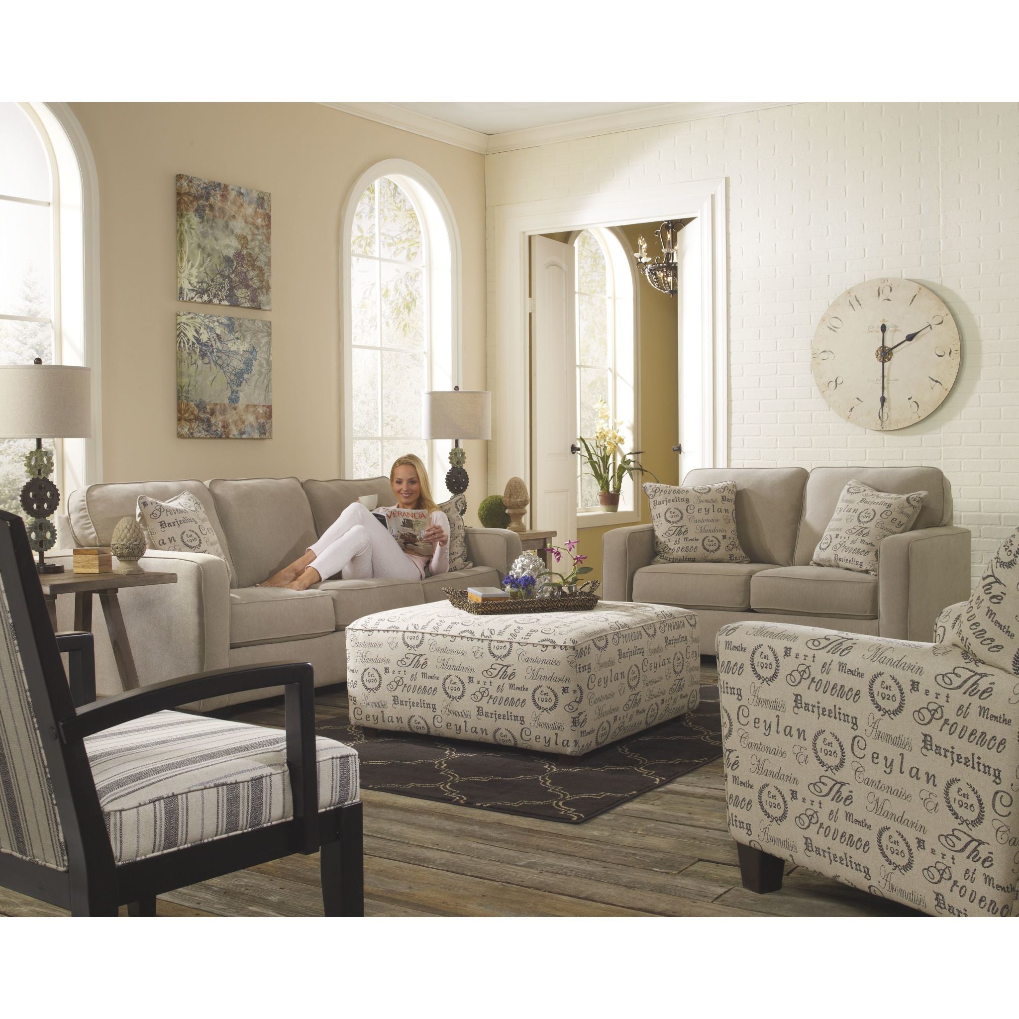 Alenya Sofa - Modern 3-Seater Fabric Couch for Living Room, Comfortable and Stylish Home Furniture - Perfect for Family Gatherings, Movie Nights, and Relaxing