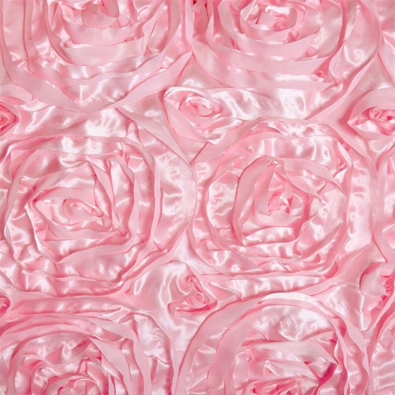 Elegant Satin Ribbon Roses Table Runner for Wedding Decor, Party Centerpiece, and Home Dining Table Decoration