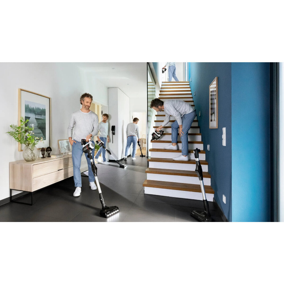 Bosch Unlimited 7 Cordless Vacuum Cleaner - Powerful 25KPA Suction, Lightweight, White (BCS711WAU) - Perfect for Hardwood Floors, Carpets & Pet Hair Cleaning