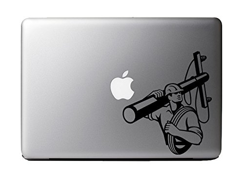 Powerline Technician Black Vinyl Decal Sticker for 13