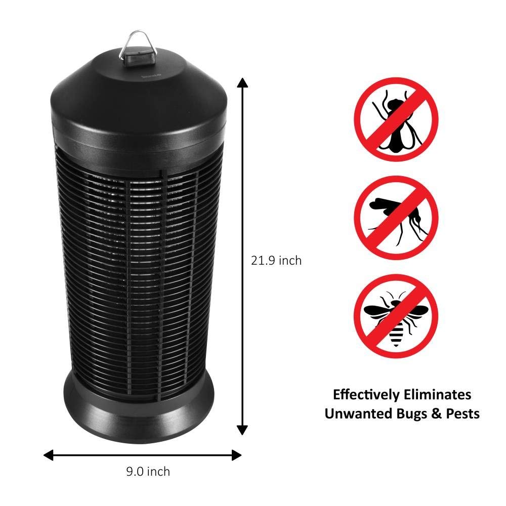 SereneLife Electric Bug Zapper - Powerful UV Light Mosquito & Fly Killer for Indoor/Outdoor Use | Electronic Insect Trap with Plug-in Design | Ideal for Patio, Garden, Backyard & Home Pest Control (PSLBZ42)