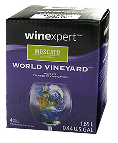 Winexpert One Gallon Moscato Wine Making Kit with 6 Clear Bottles - Complete Home Brewing Equipment for Beginners & Enthusiasts | Perfect for Gifts, Parties & DIY Winemaking