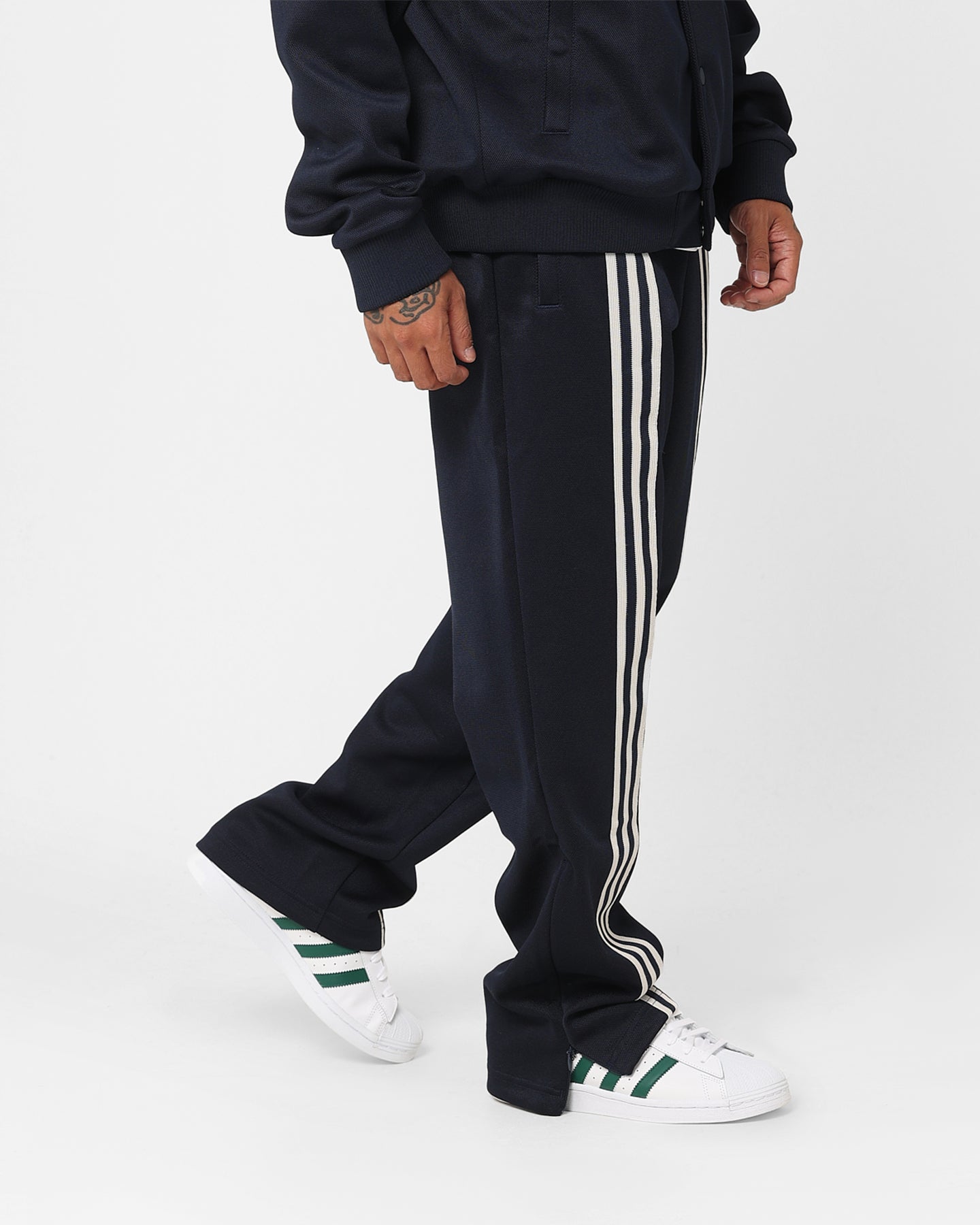 Adidas Adicolor King Track Pants for Men - Night Indigo Blue Athletic Joggers with Side Stripes - Perfect for Running, Gym Workouts & Casual Streetwear