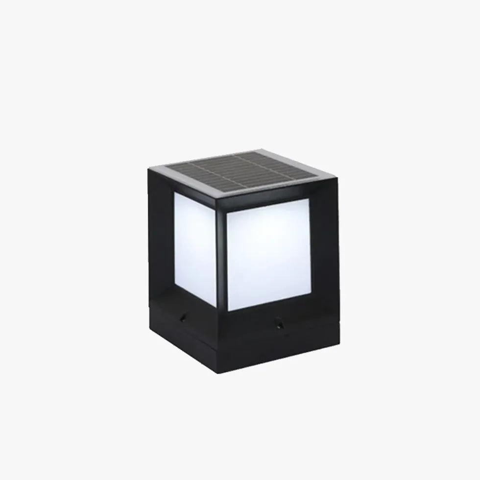 Frosted Glass Square Solar Outdoor Pillar Lights - Waterproof Garden Pathway Lighting for Patio, Yard, and Driveway Decoration