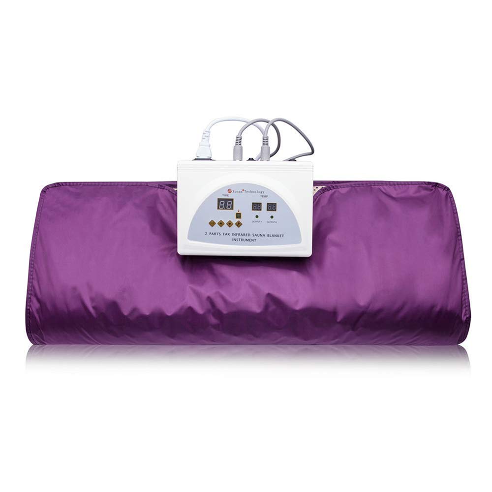 Professional FIR Infrared Sauna Blanket for Weight Loss & Detox - Portable Body Shaper with Anti-Aging Benefits - Home Spa Therapy for Relaxation & Slimming (Purple) - Perfect for Post-Workout Recovery & Beauty Treatments