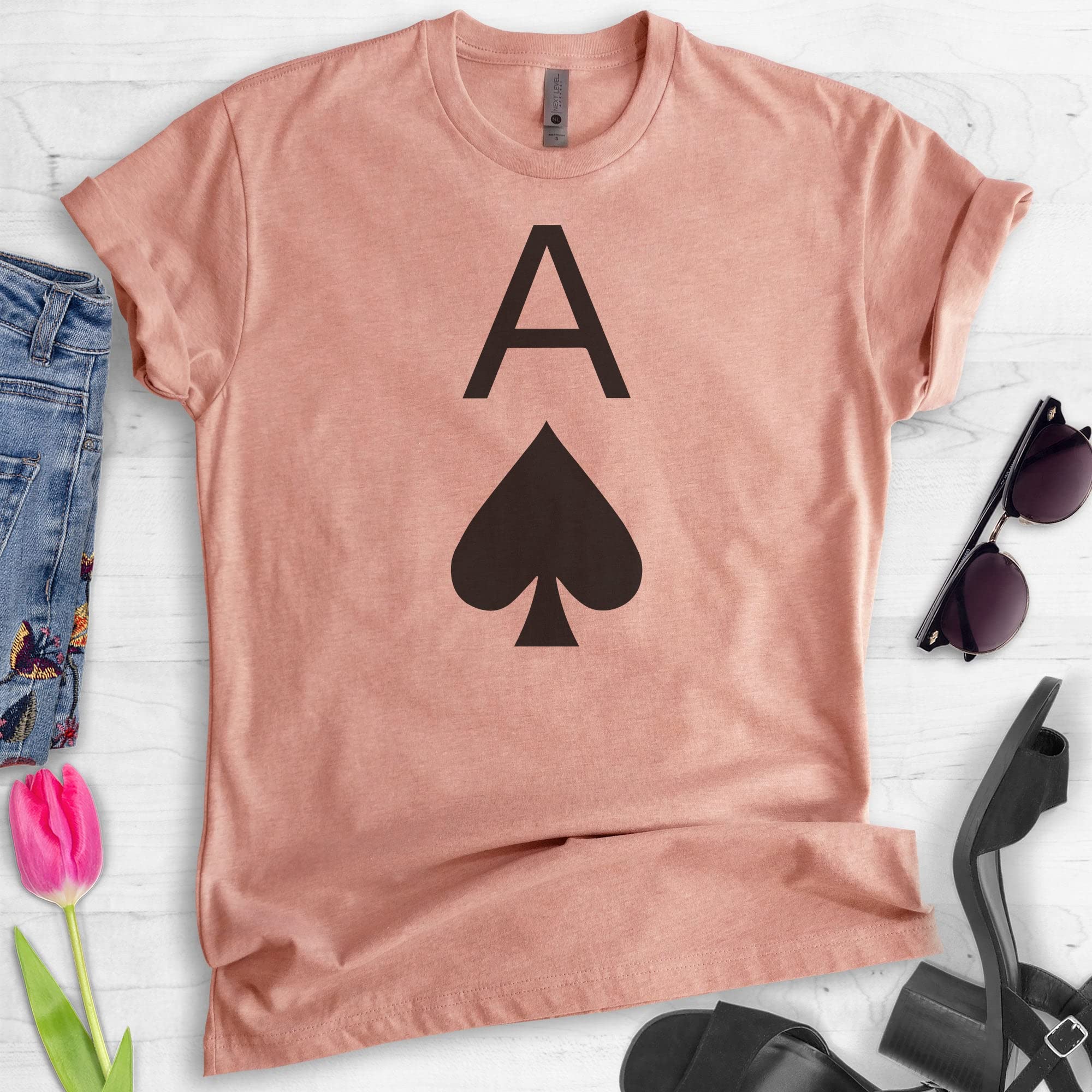 Ace of Spades T-Shirt - Unisex Poker Card Design Tee for Men & Women - Perfect for Casino Nights, Poker Parties & Card Game Lovers