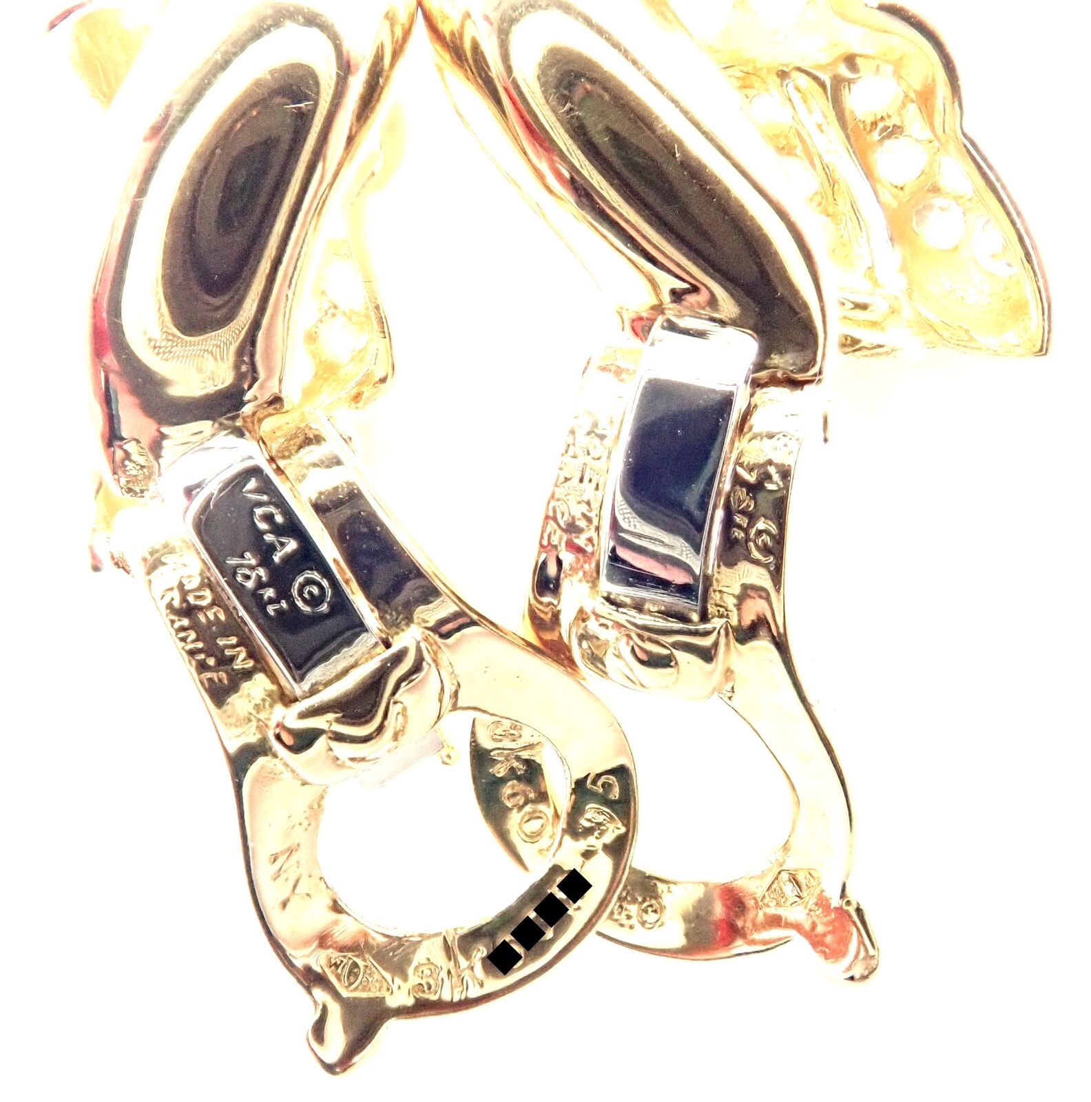 Authentic Van Cleef & Arpels 18k Yellow Gold Diamond Bow Earrings - Luxury Jewelry for Women - Perfect for Weddings, Parties & Special Occasions