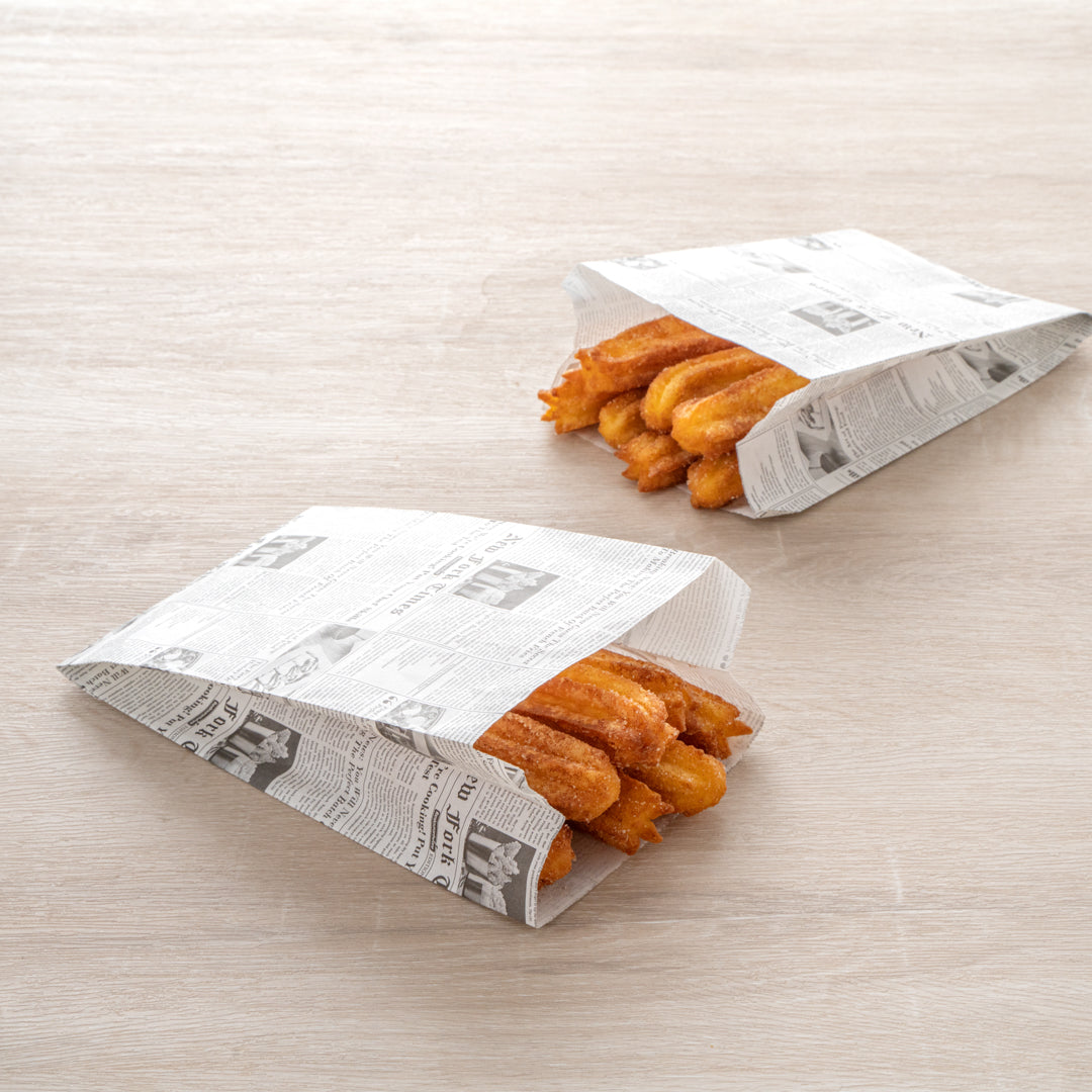 Eco-Friendly Newsprint Paper French Fry & Snack Bags - 5