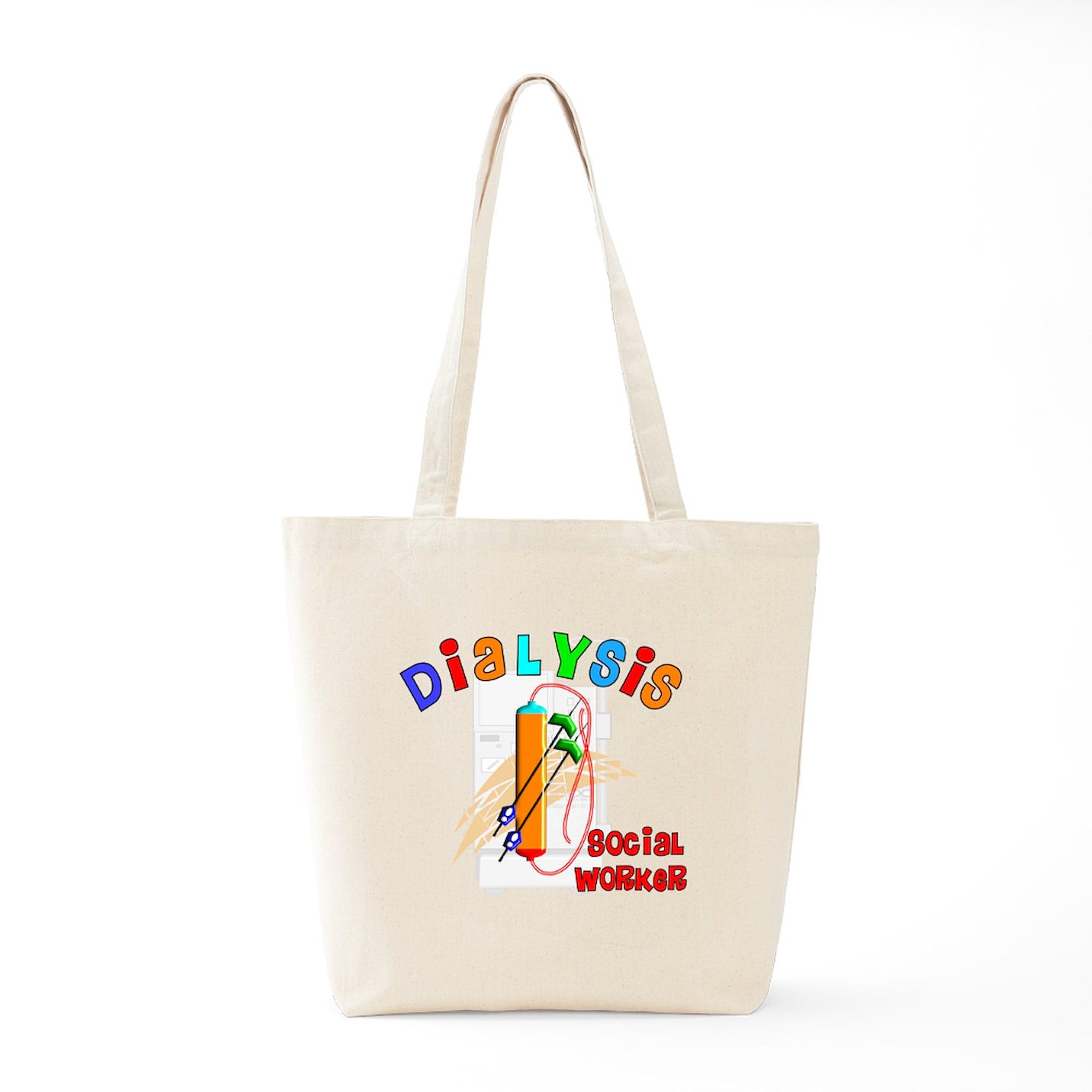 Dialysis Social Worker 2011 Tote Bag - Natural Canvas Reusable Shopping Bag for Medical Professionals | Perfect for Work, Groceries & Everyday Use