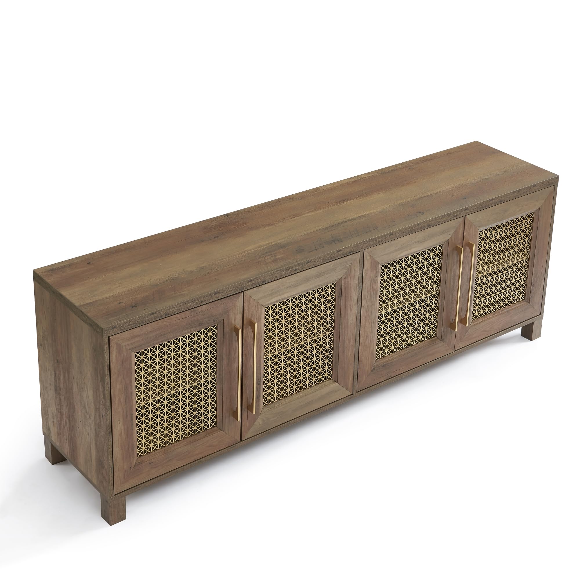 Mid Century Modern TV Stand with Storage Cabinet - 75