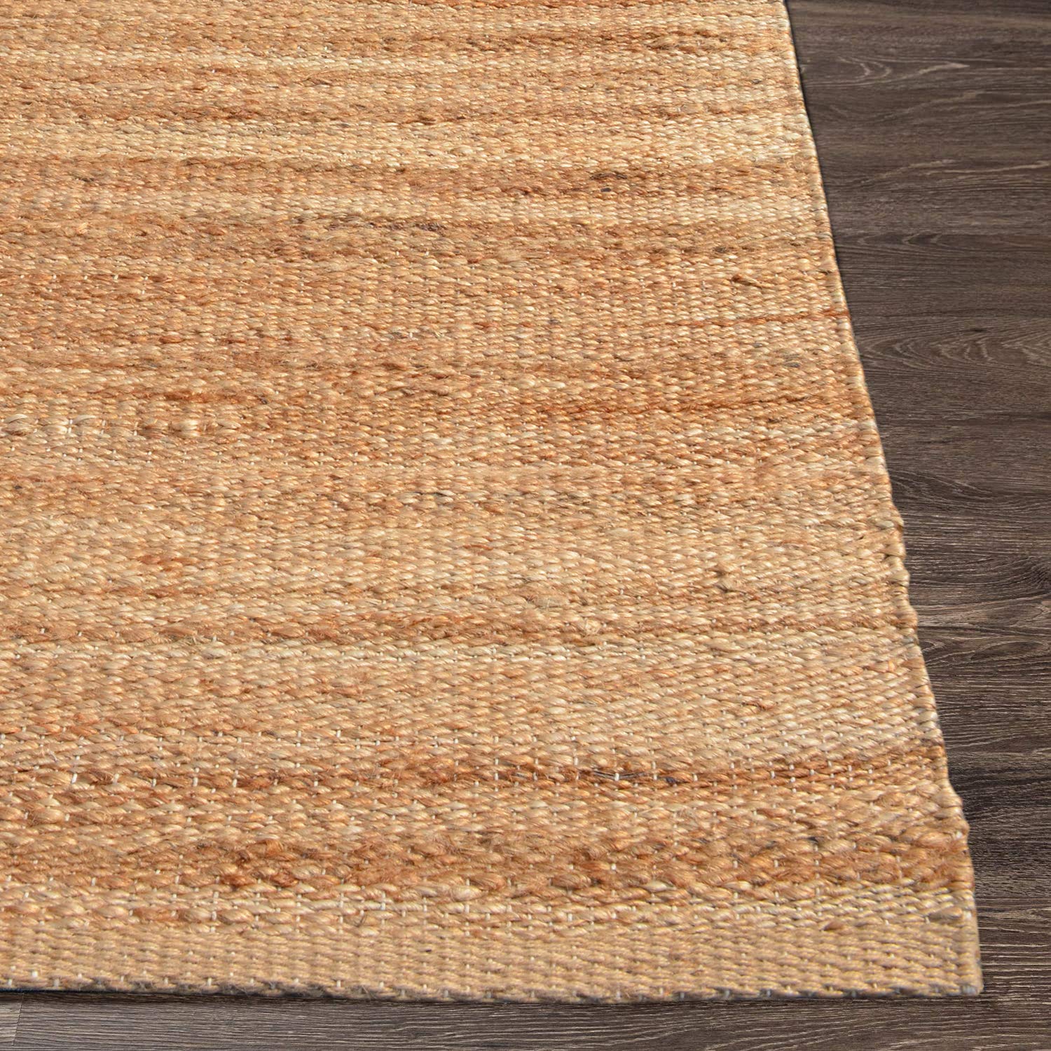 Antep Rugs Natural 6x9 Jute Area Rug - Handwoven Indoor Floor Mat, Eco-Friendly Fiber, 6'7