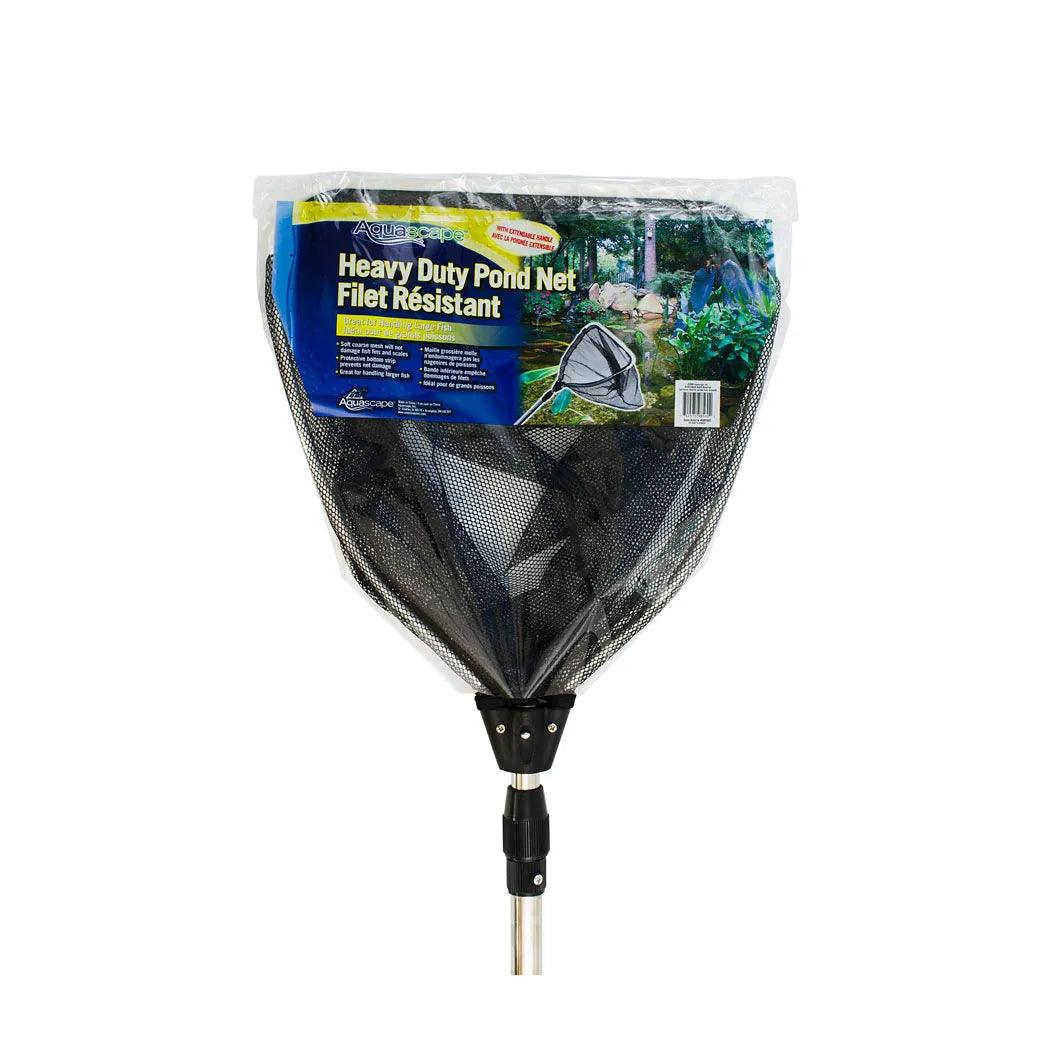 Heavy Duty Fishing Net with Extendable Handle (90-173cm, Black) - Perfect for Fly Fishing, Kayak Fishing, and Shore Angling