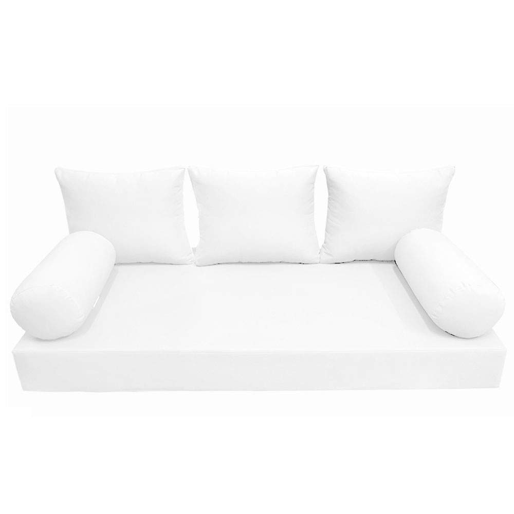 Prolinemax Outdoor Style 3 Crib Knife Edge Daybed Mattress Bolster Pillow Fitted Sheet Cover - Waterproof & Breathable - Perfect for Nursery, Guest Room, and Outdoor Daybeds AD106
