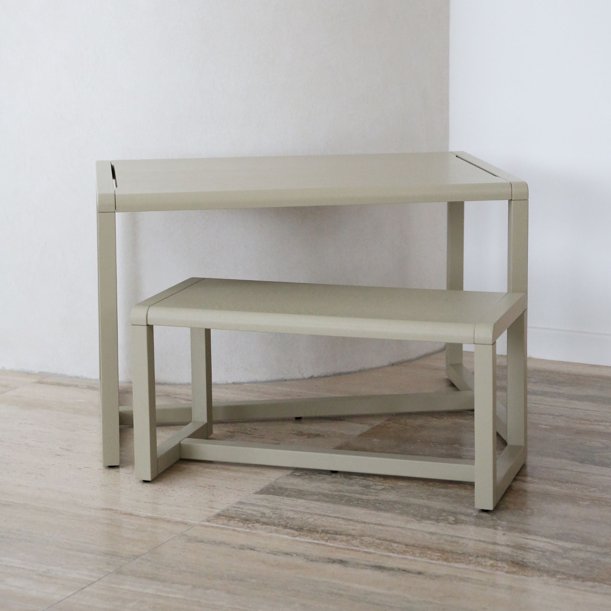 FERM LIVING Little Architect Kids Table - Modern Wooden Play Table for Toddlers, Cashmere Color - Perfect for Playroom, Nursery, and Learning Activities