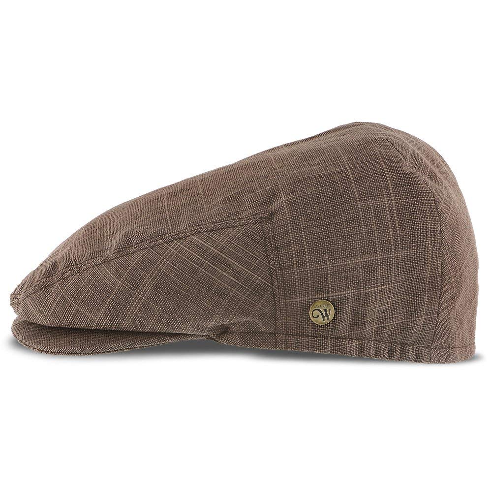 Brown Linen Ivy Cap for Men - Casual Outdoor Style