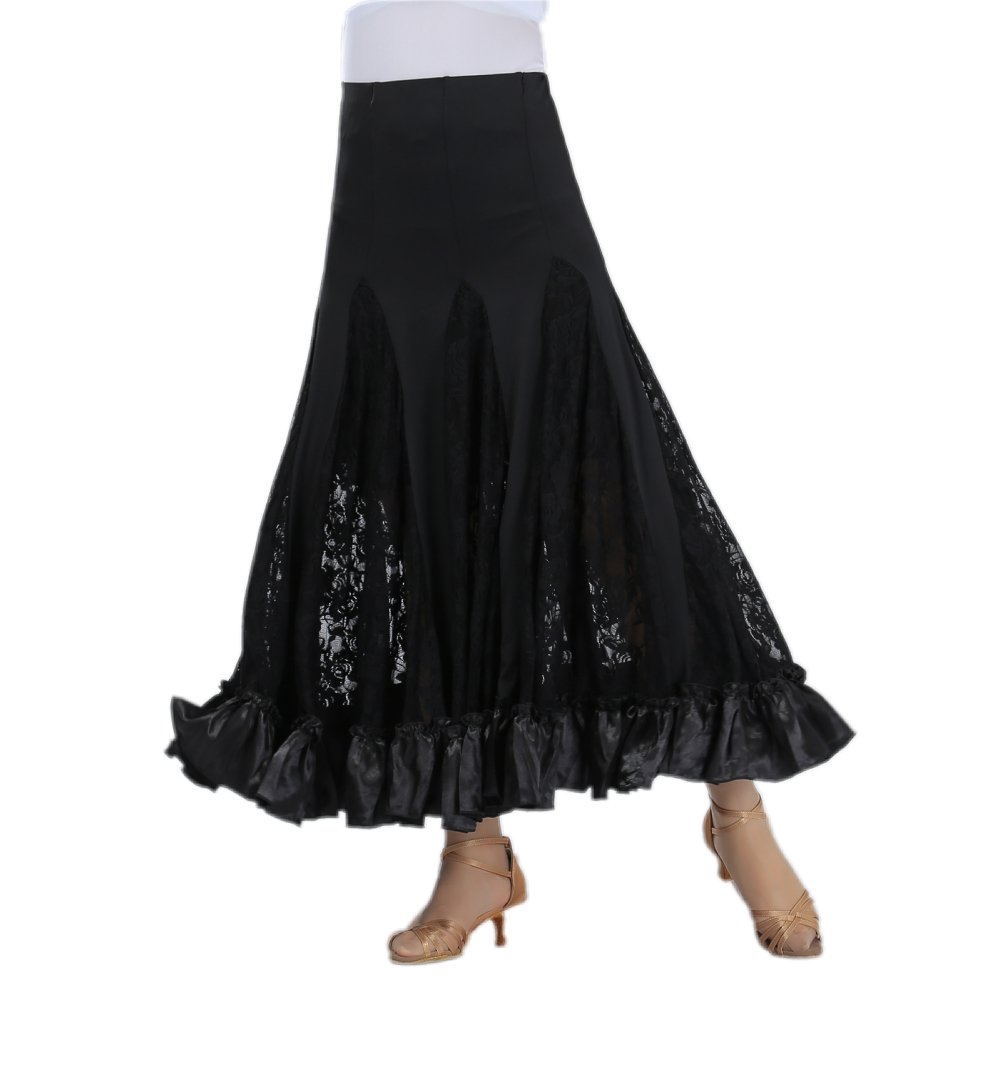 Elegant Ballroom & Latin Dance Skirt for Women - Long Swing Party Performance Skirt - Perfect for Salsa, Tango, Waltz & Competition Dancewear