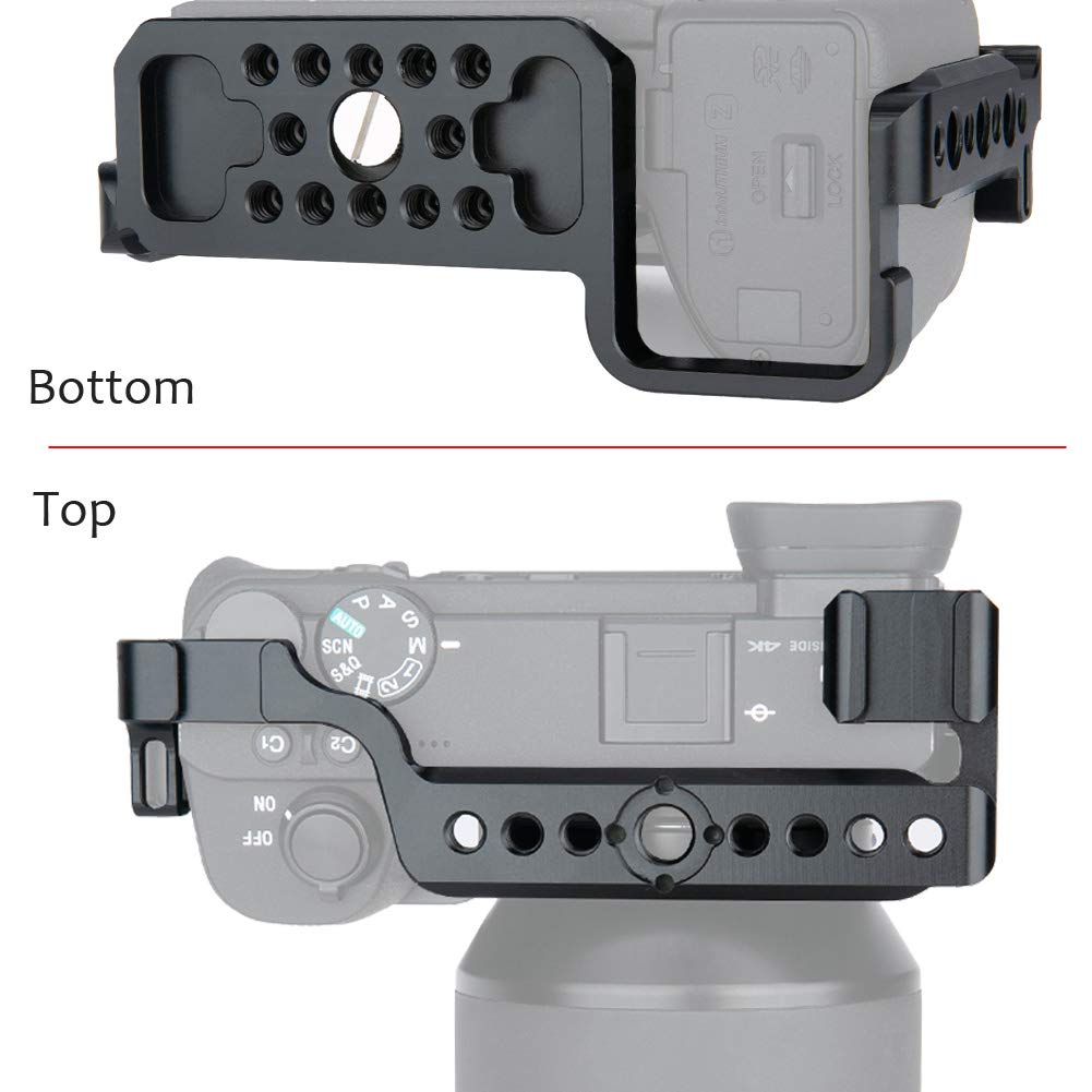NICEYRIG Camera Cage for Sony Alpha A6600 - NATO Rails & Cold Shoe Mounts | 340g Lightweight Rig | Perfect for Vlogging, Filmmaking & Photography