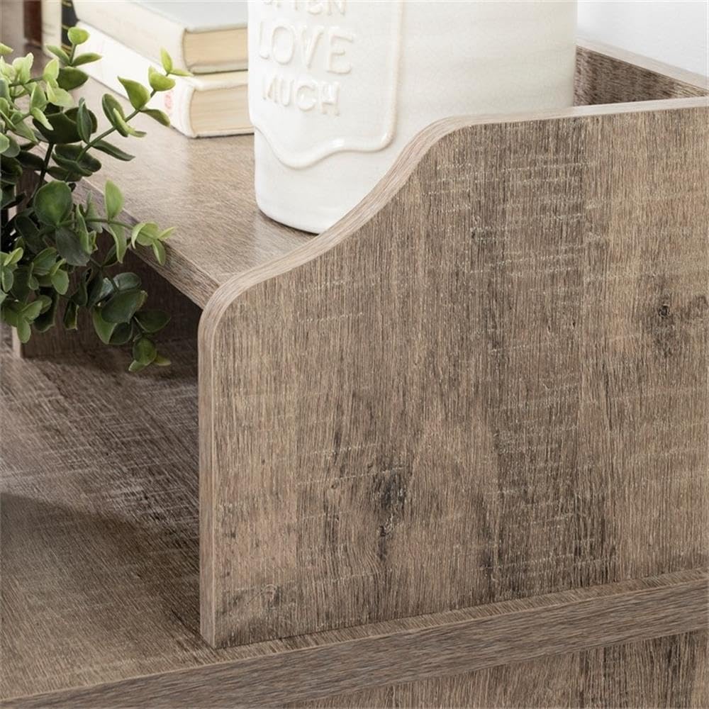 Rustic Computer Desk with Keyboard Tray & Drawers - Home Office Wood Desk for Workspace